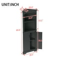 thumbnail image 3 of Newest Tall Corner Floor Cabinet with Doors and Shelves (28.3" x 69.4" x 15.4"), Black, 3 of 15
