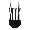 thumbnail image 4 of Gibobby Trajes de Baño para Mujer Una pieza Swimmit Backless Sexy Sling Ladies Retro Striped Women Swimswears(Negro,M), 4 of 5