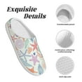 thumbnail image 5 of Lsque Colorful Seashells Pattern Womens Comfort Cotton on Scuff With Memory Foam and Anti-skid Sole Slipper-37/38, 5 of 7