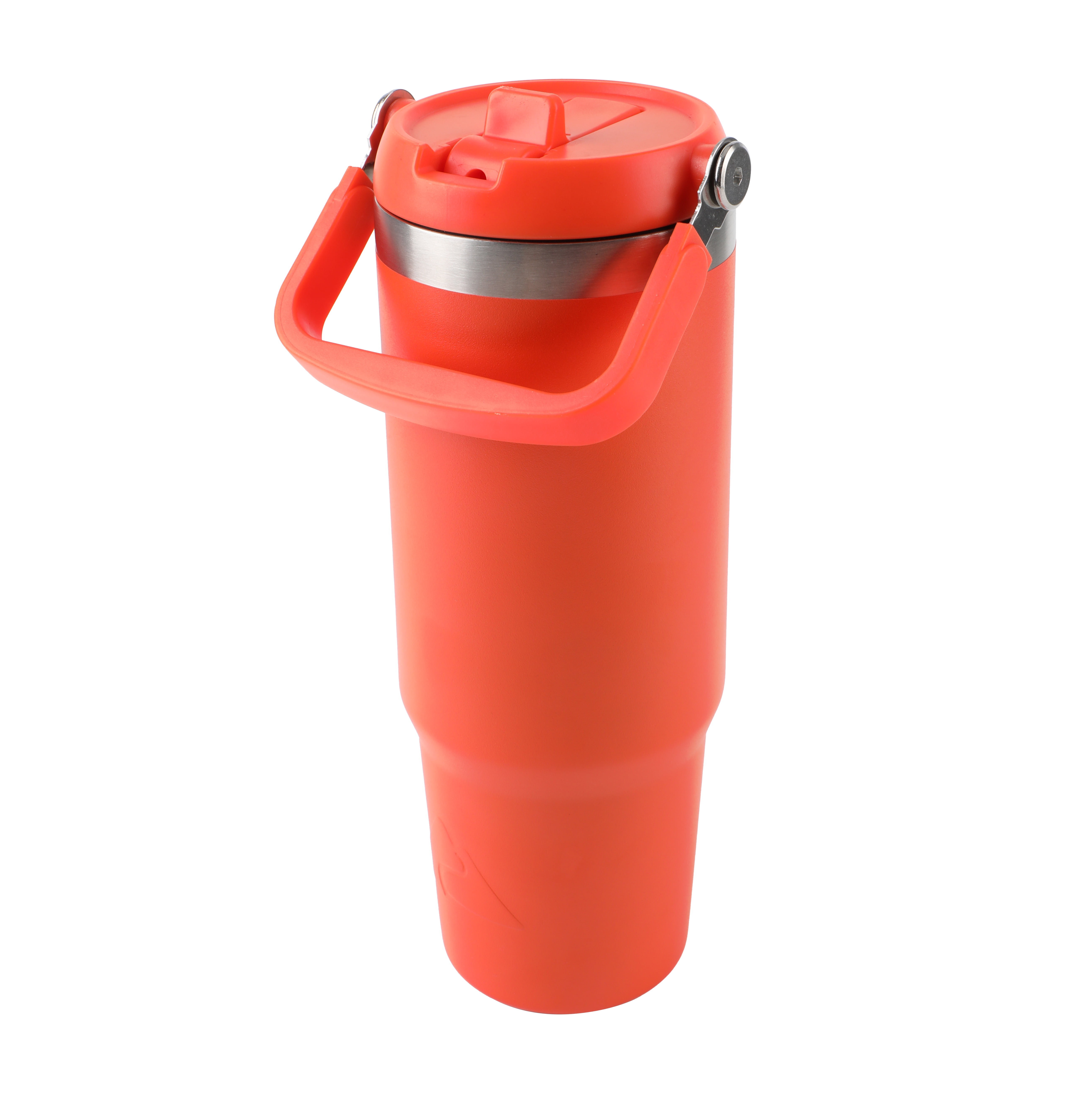 Ozark Trail 30 oz Stainless Steel Insulated Swivel Handle Tumbler, Bright Orange