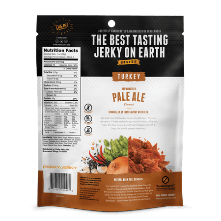 Perky Jerky Pale Ale Turkey Jerky, 2.2 oz