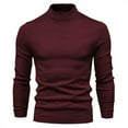 thumbnail image 1 of Gibobby Suéter para hombre Suéter con Cuello Alto y Corte Ajustado para Hombre(Rojo,XG), 1 of 5