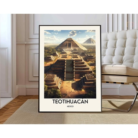 Teotihuacan Mexico Ancient Poster, Unframed Paper Poster 8x10in