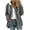 Gray, variant on HAOTAGS Fleece Jackets for Women, Zip-up Long Sleeve with Pockets Winter Hooded Coat Blue S