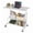 White, variant on CONCETTA 31.5'' Adjustable Height Rolling Computer Desk with Storage Shelves, Portable Mobile Desk for Small Spaces Home Office, Black