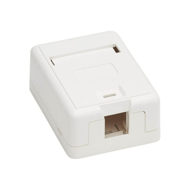 Eaton Tripp Lite Series Surface-Mount Box for Keystone Jack - 1 Port, White - Surface mount box - white - 1 port