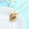thumbnail image 4 of Cremation Jewelry Heart Urn Necklaces for Ashes for Women Flower Memorial Mini Keepsake Ashes Hollow Pendant, 4 of 5
