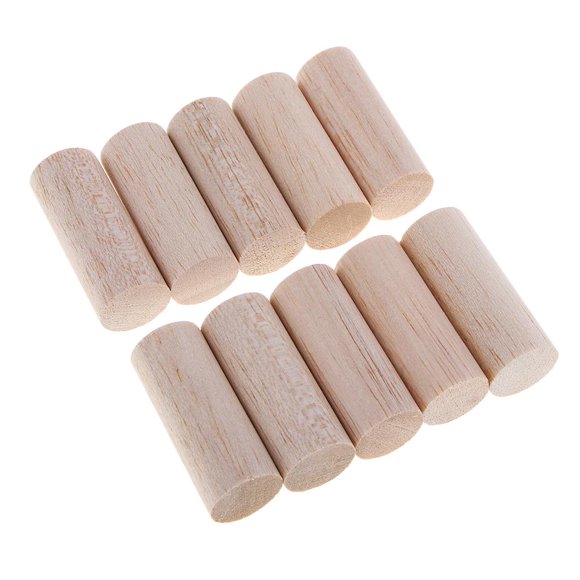 Unfinished Balsa Wood Round Bar for Model Building, Home Decoration 10 Pieces 50mm