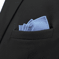 thumbnail image 5 of Tie Sets for Men Dress Neckties Light Blue Solid Skinny Size 2.36" with Pocket Square, 5 of 8