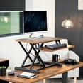 thumbnail image 3 of VIVO Rustic Vintage Brown 26" Height Adjustable Standing Desk Riser Sit to Stand, 3 of 9