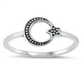 thumbnail image 1 of Bali Moon Star Wholesale Ring .925 Sterling Silver Band Jewelry Female Male Unisex Size 7, 1 of 4