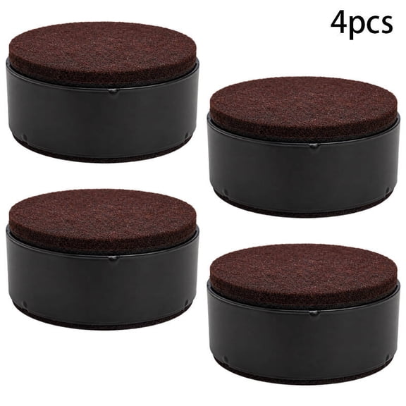 4pcs Self-Adhesive Furniture Bed Risers, Round Heavy Duty Carbon Steel Table Sofa Risers with Felt Pad