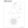 thumbnail image 2 of Kingston Brass KX362 Shower Scape 6" Round 2-Function ABS Shower Head, Polished Brass, 2 of 4