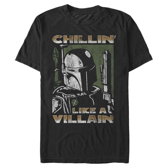 Men's Star Wars Chillin' Like a Villain  Graphic Tee Black Small
