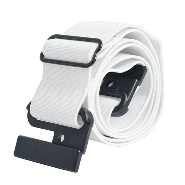 WTXUE Ceinture Mince Antidérapante à l'Arrière, Boucle Plate Extensible, Ceinture Invisible Ajustable, Blanc, Taille Unique