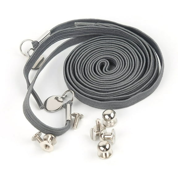 WHAMVOX  Stretch Shoelaces Fastener Links Covers Shoes Ties for Sneakers Women's Dark Grey