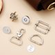 thumbnail image 4 of 48 Piezas Ganchos de Mosquetón Giratorios Llaveros Hebillas en Forma de D Hebillas Deslizantes Botones Magnéticos Cierres de Bolsillo Hebillas Semiredondas para DIY Mochila Monedero Accesorios, 4 of 5