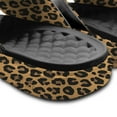 thumbnail image 4 of Women's ISlide Black Alabama Crimson Tide Cheetah Dip Motive Slide Sandals, 4 of 5