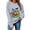 Gray, variant on Halloween Sweatshirts for Women Classic Crewneck Long Sleeve Oversized Shirt Ghost Graphic Pullover Sweatshirt Army Green