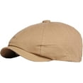 thumbnail image 3 of CoCopeaunts Newsboy Hats for Men Solid Plain Beret Adjustable Octagonal Newsboy Cap Unisex Vintage Artist Painter Beret Hat, 3 of 7