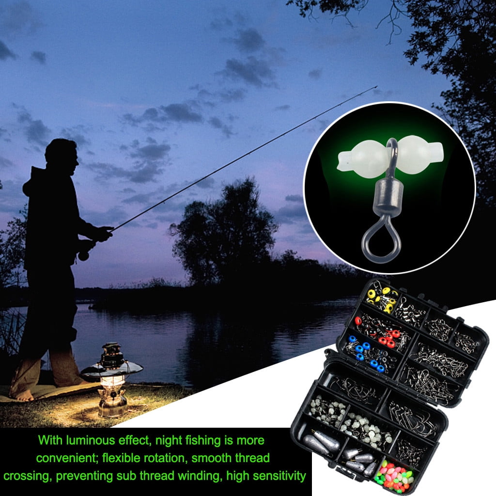 RenXiang Fishing Tools Clearance 177PCS Fish Tackle Box Fishing Accessories Case Fish Hook Bait Parts Kit Set