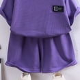 thumbnail image 6 of Leey-World Boys Outfits Sets Size 7 Boys 2 Piece Athletic Outfits Short Sleeve Sport T-shirt and Shorts Summer Casual Clothes for 6-12 Years Boys Outfit Sets Summer(Purple,3-4 Years), 6 of 6