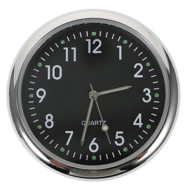 Miangastore Universal Car Dashboard Clock Car Electronic Noctilucent Clock Luminous Pointer For Auto Interior Decoration (Black)