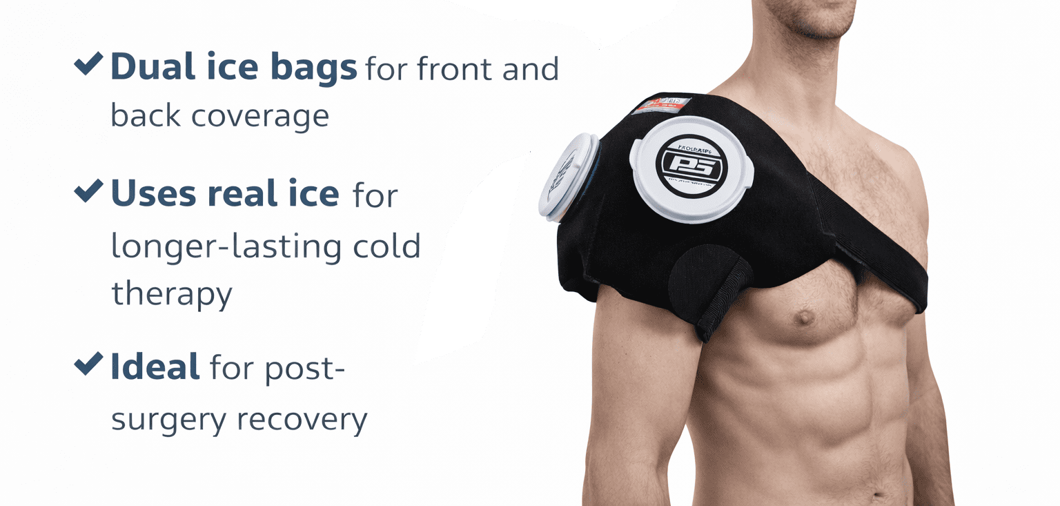 Double Shoulder Ice Pack and Wrap