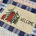 thumbnail image 2 of Christmas Door Mat Outdoor for Front Door Decorations, Buffalo Plaid Merry Christmas Tree Doormat,Winter Christmas Holiday Welcome Floor Mat Rug Entryway for Porch Farmhouse Decor, 30" x 17", 2 of 6
