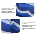 thumbnail image 3 of Round Toy Storage Basket Foldable Storage Basket for Home Decor Laundry Basket20" x 14" Navy Blue Color Palette, 3 of 6