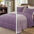 thumbnail image 2 of Exclusivo Mezcla Lightweight Reversible 3-Piece Comforter Set All Seasons, Down Alternative Comforter with 2 Pillow Shams, Full Size, Dusty Lavender/Lilac Ash, 2 of 7