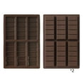 thumbnail image 2 of TOPRenddon 2-Pack Silicone Chocolate Molds | 10x7" Baking Trays for Candy & Desserts | Freezer & Microwave Safe | Non-Stick Bar Slab Maker | BPA Free, 2 of 6