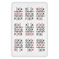 thumbnail image 1 of GOHAO Xo DecorDoodle Style Tic Tac Toe Game Set Table X and O Letters Artsy DecorativeBlack White Red 3 Piece Bathroom Rugs Set Bath Rug Contour Mat and Toilet Lid Cover, 1 of 2