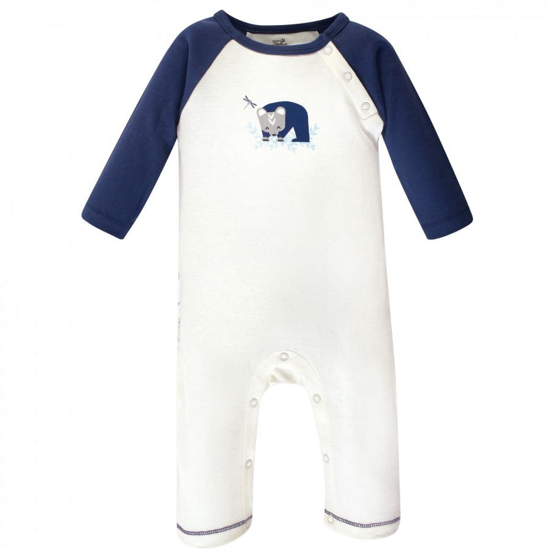 Touched by Nature Baby Boy Organic Cotton Coveralls 3pk, Woodland, 0-3 Months