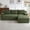 Green, variant on 96 Inch Modular Sectional Couches for Living Room, Modern Boneless Sofa, Upholstered Deep Seat Cloud Couch, Corduroy Comfy L-Shape Sofas Couches, No Assembly Required, Black (Left Facing Chaise)