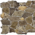 thumbnail image 1 of Dundee Deco's Brown Faux Stone PVC 3D Wall Panel, 3.2 ft X 2.1 ft (98cm X 63cm), Pack of 10, Interior Design Wall Paneling Decor, Total Coverage 67 sq. ft. (6.2 sq. m), 1 of 4