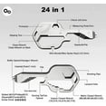 thumbnail image 2 of nipocaio 24 In 1 Multi-tool Wrench Spanner Shape Stainless Steel Multitool Outdoor Pocket Tool (black) 1pcs, 2 of 5