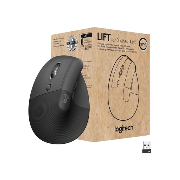 Logitech Lift Vertical Ergonomic Mouse for Business, Left - Vertical Mouse