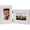 White, variant on Horizontal 4X6 Picture Frames Double Hinged Wood Folding Photo Frames with Real Glass Front Fit for Desktop or Tabletop, Teal Blue XLAN-H64X2