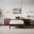 thumbnail image 2 of Pasadena 12" Twin XL Solid Wood Basic Platform Bed Frame in Walnut, 2 of 11