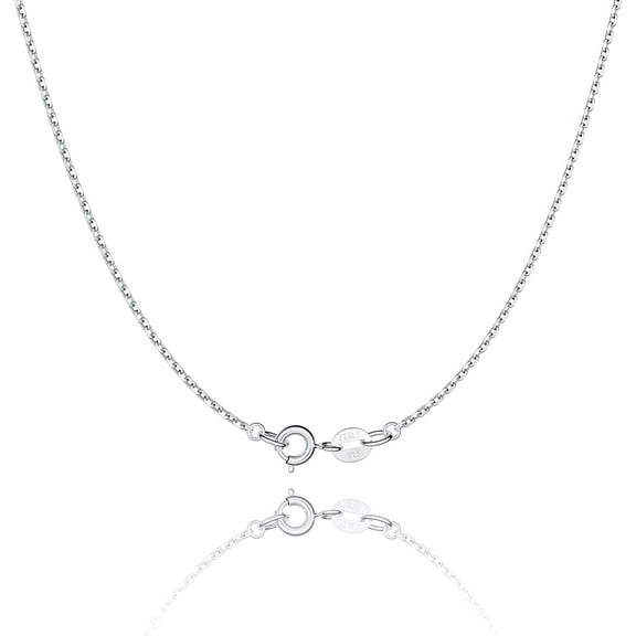 925 Sterling Silver Chain Necklace Chain for Women 1.1mm Cable Chains Necklace Upgraded Spring-Ring Clasp - Thin & Sturdy Women's Chains Necklaces 14 16 18 20 22 24 Inch[l330]