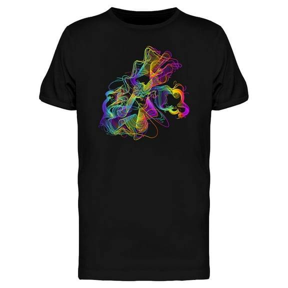Moving Colorful Lines Art  Tee Men's -Image by Shutterstock