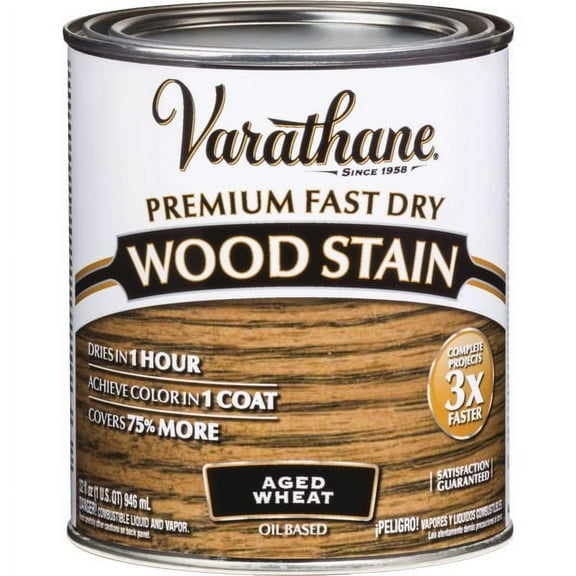 Varathane Premium Fast Dry Aged Wheat Wood Stain, 1 qt