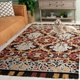thumbnail image 3 of SAFAVIEH Blossom Abram Geometric Area Rug, Charcoal/Red, 3' x 5', 3 of 8