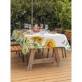 thumbnail image 3 of Outdoor Tablecloth with Umbrella Hole for Patio/Picnic/Party/Camping, Sunflower Waterproof Table Cloth Rectangle Table Cover Washable, Summer Eucalyptus Botanical Spring Floral (60"x 102"), 3 of 8