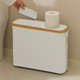 thumbnail image 4 of Toilet Paper Basket with Lid, Toilet Paper Storage, Bamboo Linen Fabric Bathroom Organizer, Toilet Paper Bin, Bathroom Accessories Holder Storage Basket, Toilet Paper Organizer Basket, Beige, 4 of 6