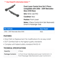 thumbnail image 2 of Front Lower Control Arm Set 2 Piece - Compatible with 2006 - 2009 Mercedes-Benz E350 Base 2007 2008, 2 of 2
