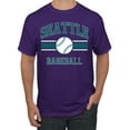 thumbnail image 1 of Wild Bobby City of Seattle Baseball Fantasy Fan Sports Men's T-Shirt, Purple, 4X-Large, 1 of 6