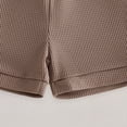 thumbnail image 7 of YDFCWXW 2 Pack Toddler Baby Boy Shorts Summer Waffle Knit Baby Plain Shorts Casual Elastic Waist Joggers Bottom (Brown, 12-18 Months), 7 of 7