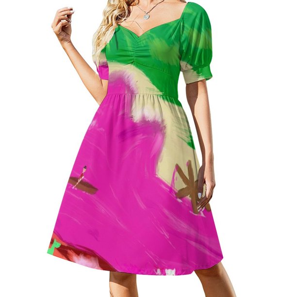 Vestido de manga corta The Great Gumdrop Falls Vestidos casuales Vestidos de noche para mujer